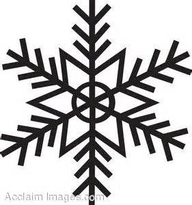 Snowflake Clipart Black and White.