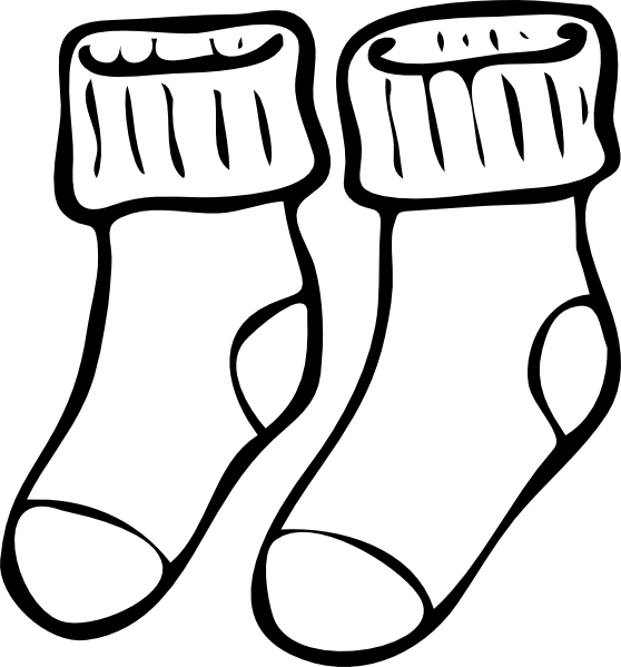 weed socks black and white clipart