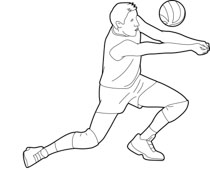 Free Black and White Sports Outline Clipart.