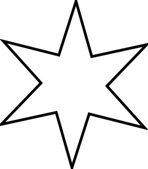 159 Star Black And White free clipart.