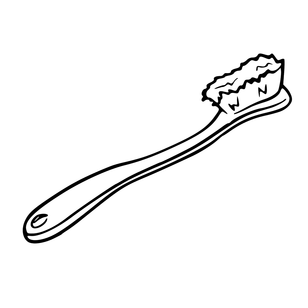 Big Toothbrush Template For Coloring Pages
