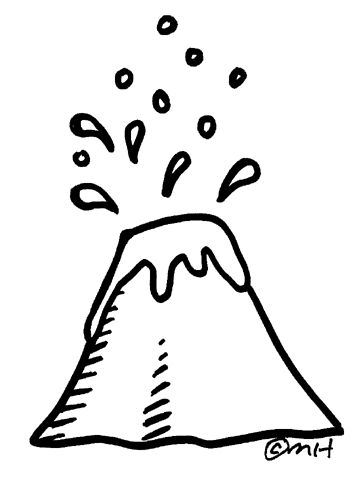 Volcano clipart black and white 2 » Clipart Station.