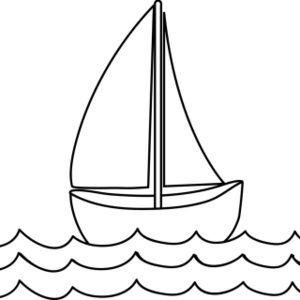 Free Coloring Page Clip Art Image: Sailboat Coloring Page.