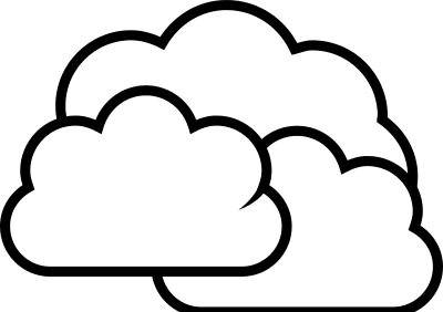 Cloudy Clipart Black And White.