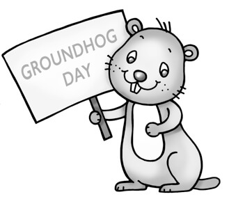 Groundhog Clipart Black And White.