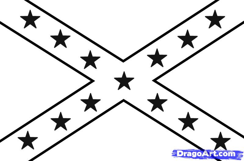 black and white confederate flag clipart - Clipground
