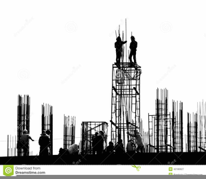 Black And White Construction Worker Clipart.