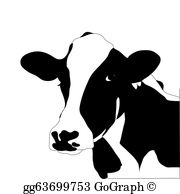 Black And White Cow Clip Art.