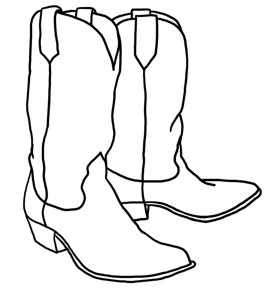 cowboy boots black and white clipart 10 free Cliparts | Download images ...