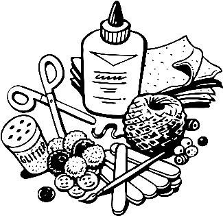 Arts And Crafts Clipart Black And White.
