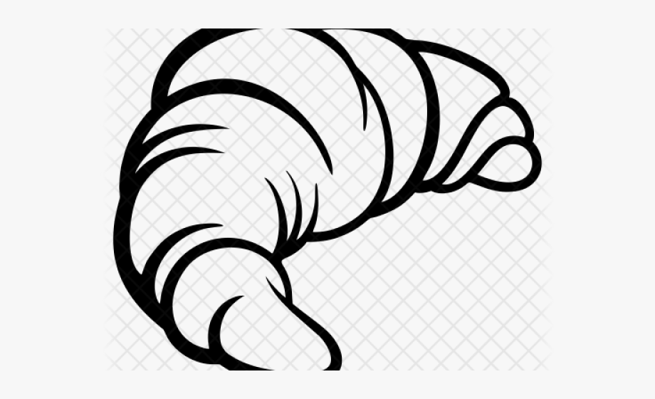 Croissant Clipart Black And White.
