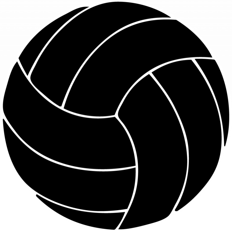 Free Black And White Volleyball, Download Free Clip Art.