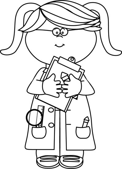 Girl Doctor Clipart Black And White.