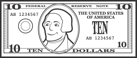 Free Black And White Dollar Bill, Download Free Clip Art.