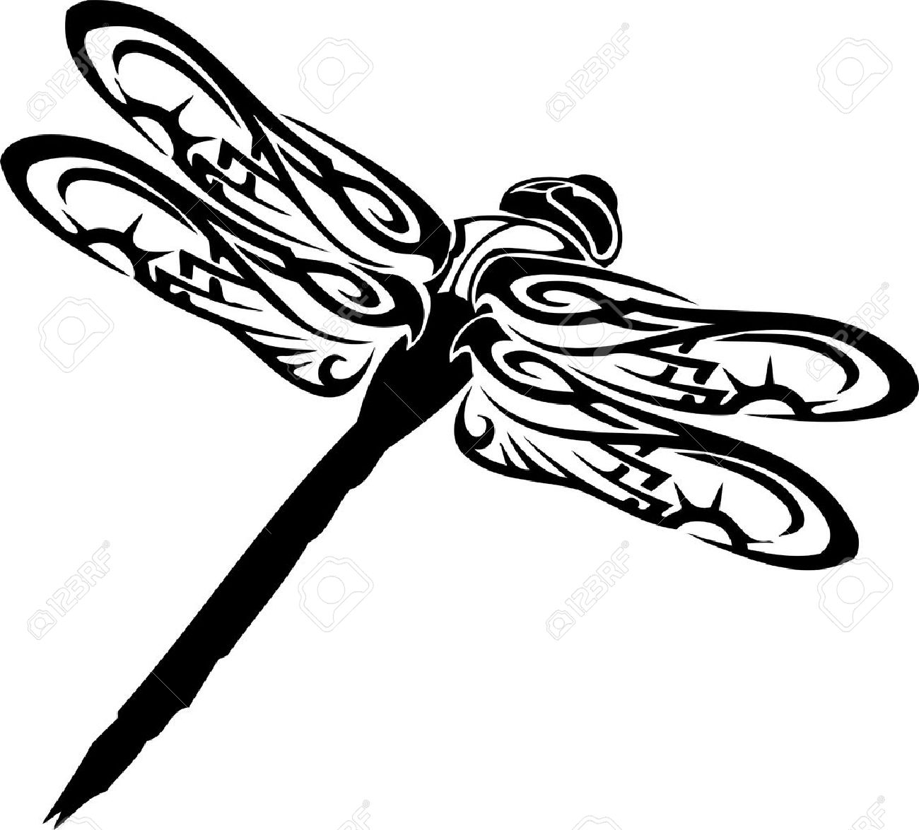 Download black and white dragonfly silhouette clipart free 20 free ...