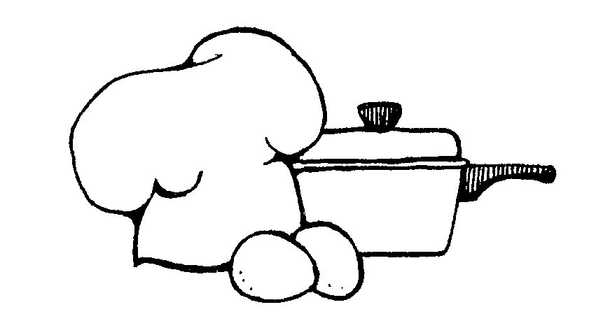 A Cook Black And White Clipart.