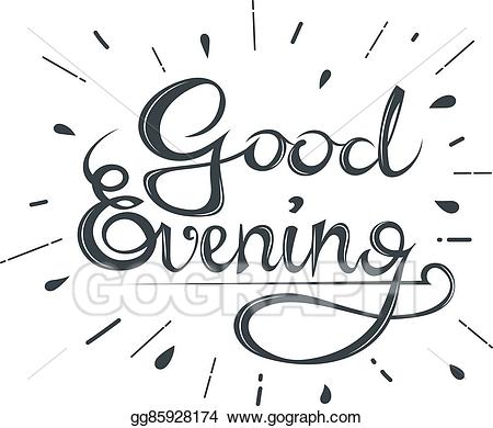 Good evening clipart black and white 4 » Clipart Station.