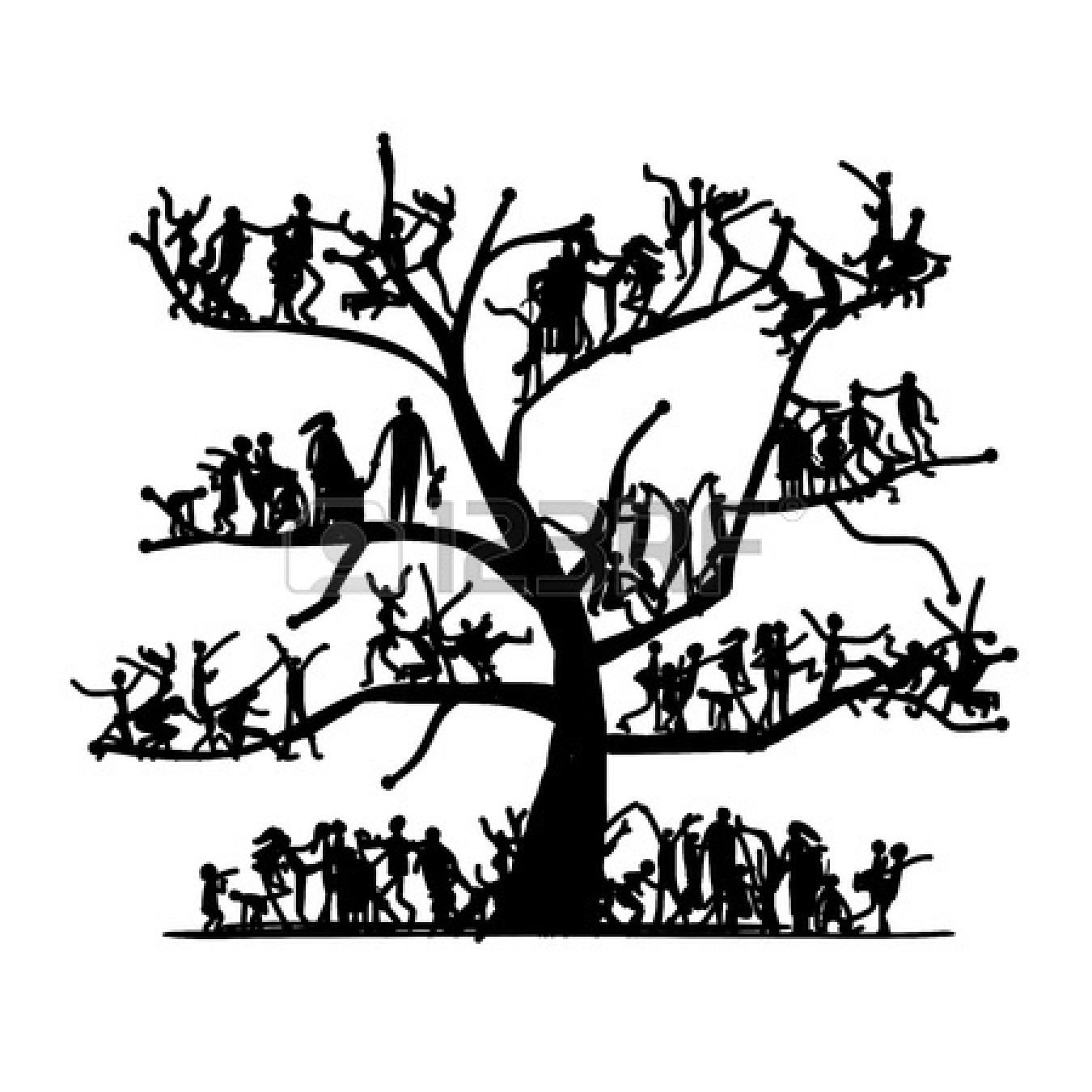Family Tree Clipart Black And White.