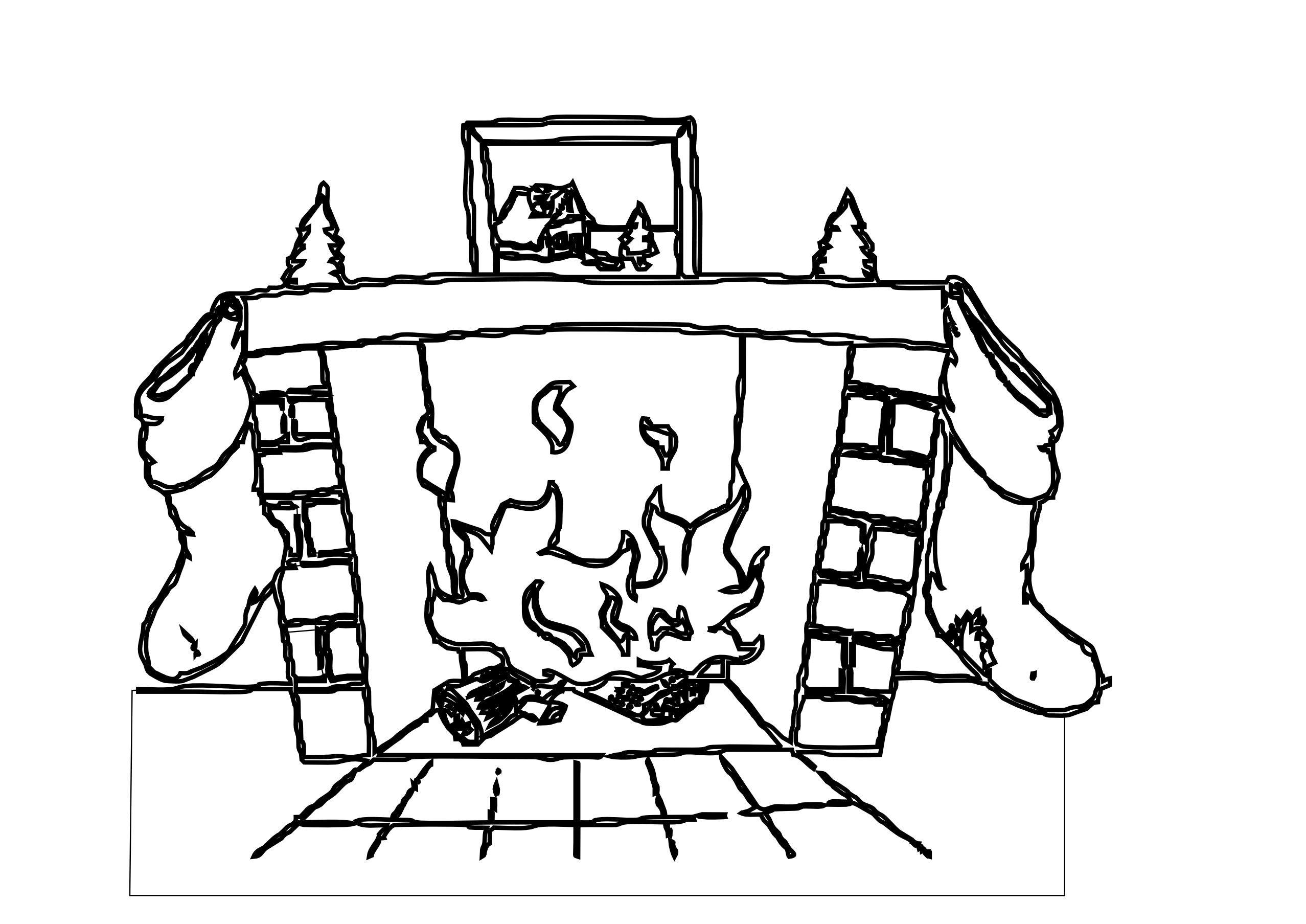 Black And White Fire Clipart Borders.