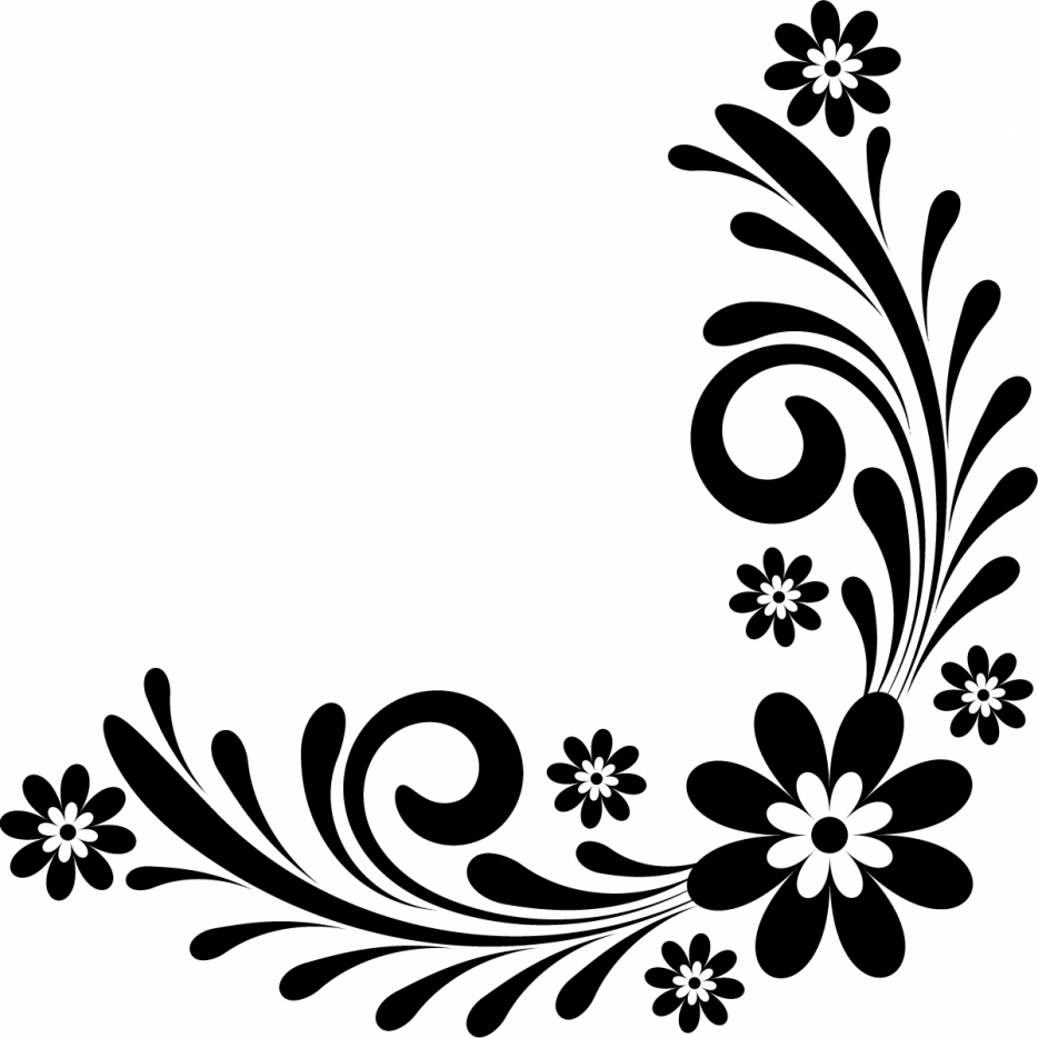 black and white flower border clipart 20 free Cliparts | Download