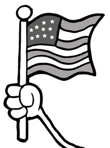 Free Flag Clipart Black And White.
