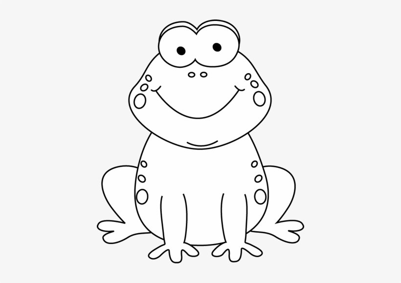 Frog Clipart Black And White.