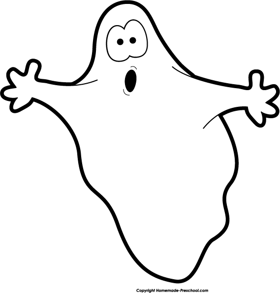 Download Free png Black and white ghost clipart.