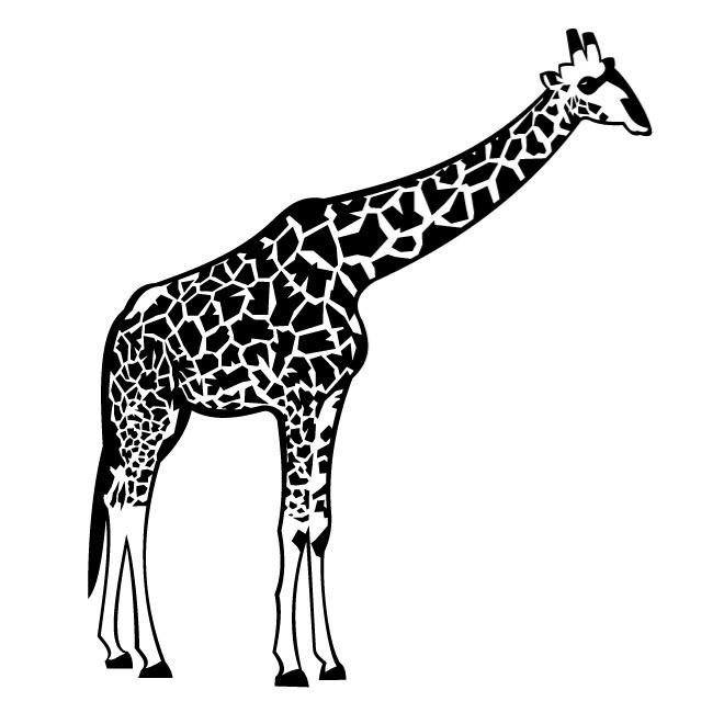 Giraffe Black And White Giraffe Clip Art Picture Black And.