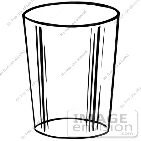 Black And White Clipart Glass.