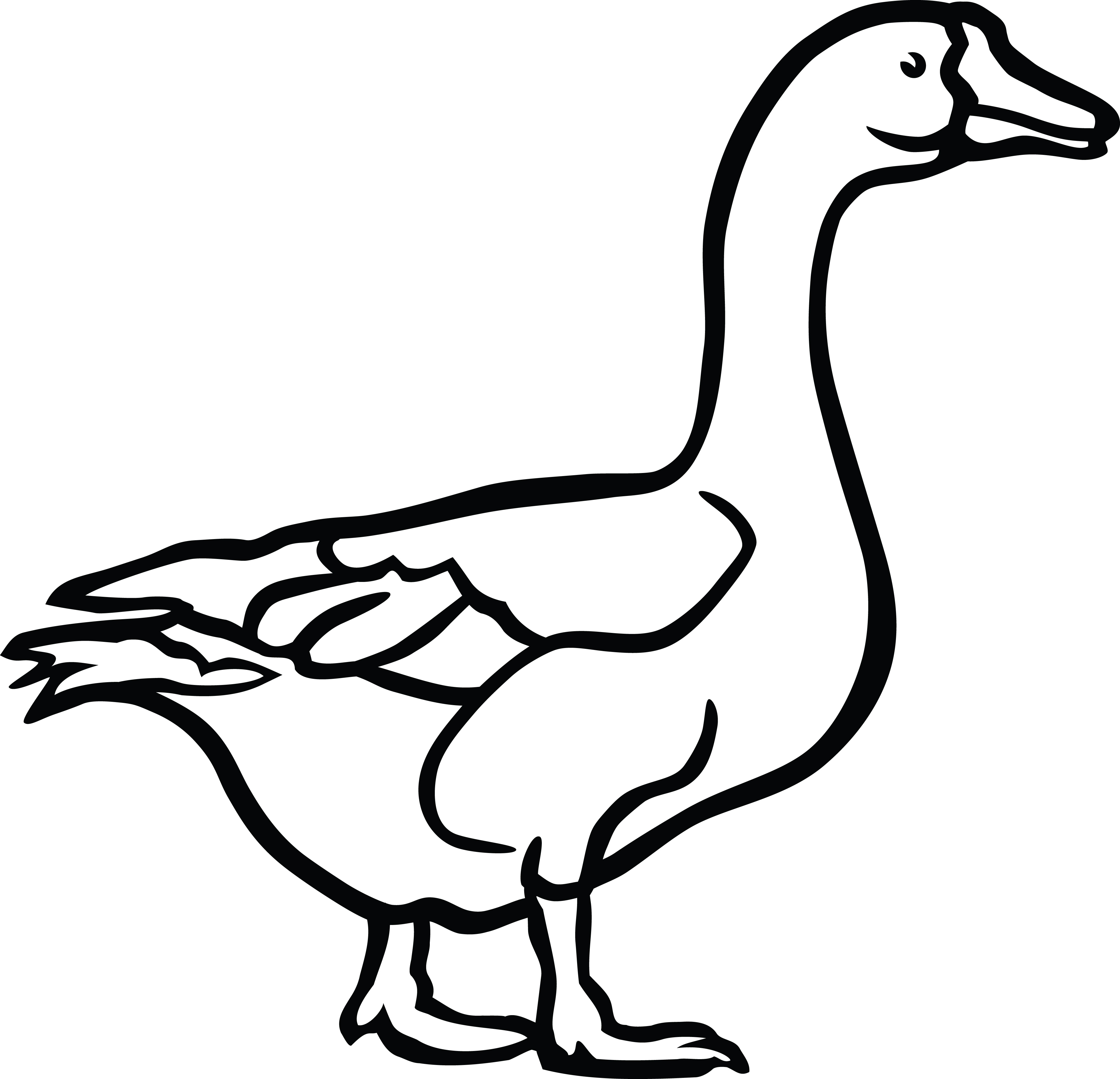 873 Goose free clipart.