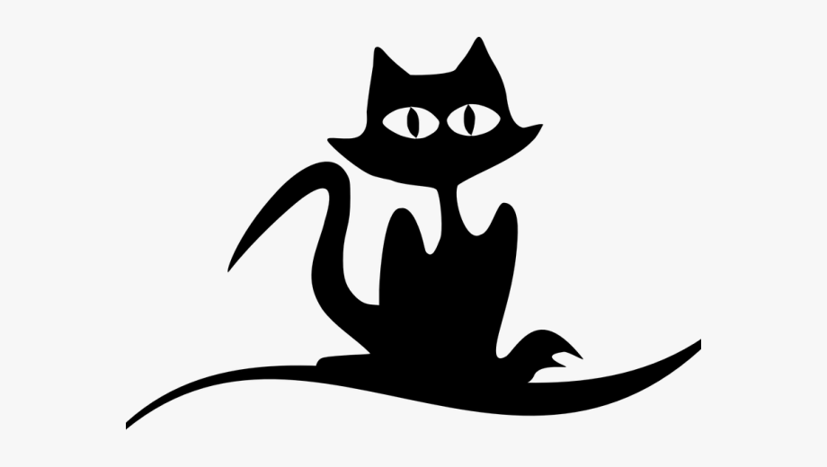 Spooky Clipart Black Cat.