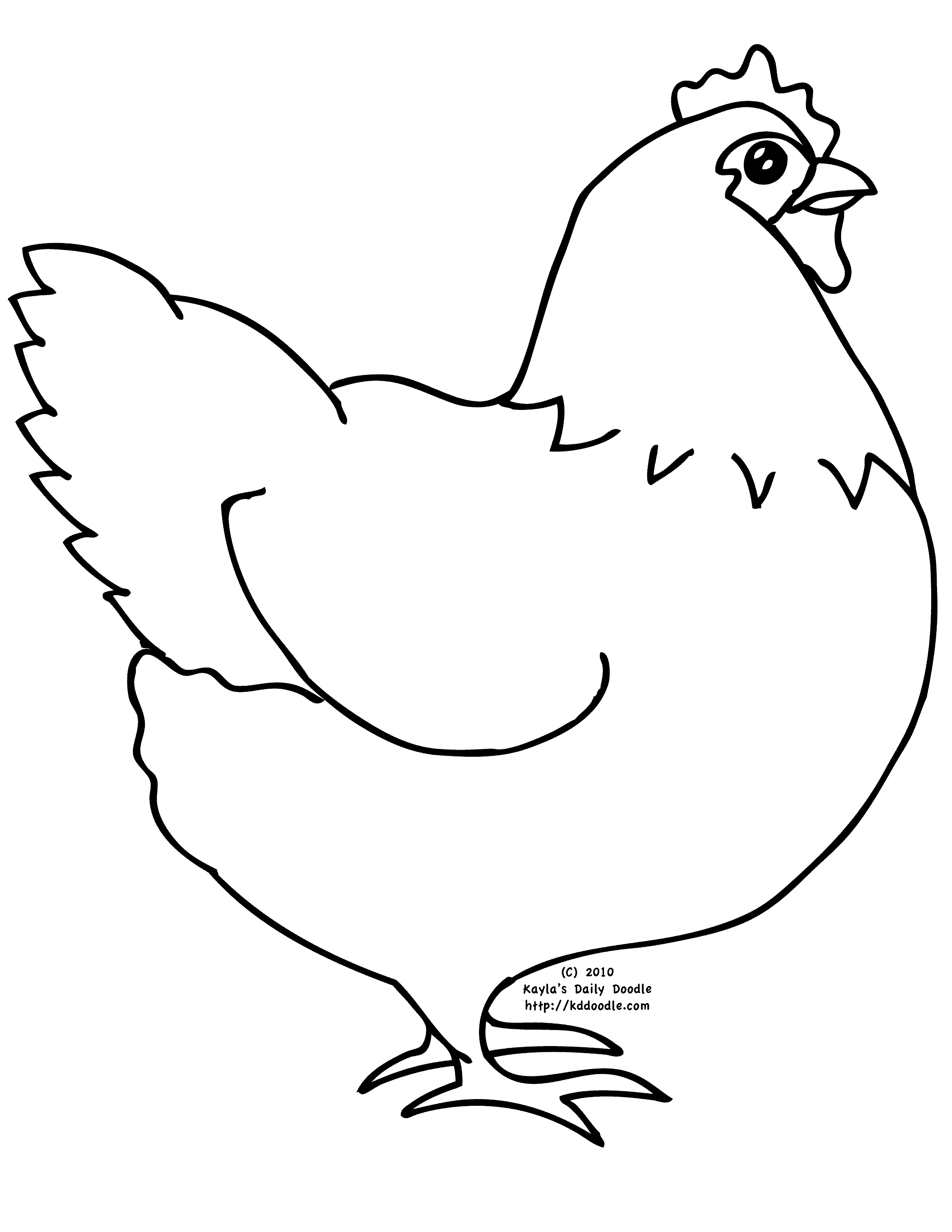 Hen Clipart Black And White.