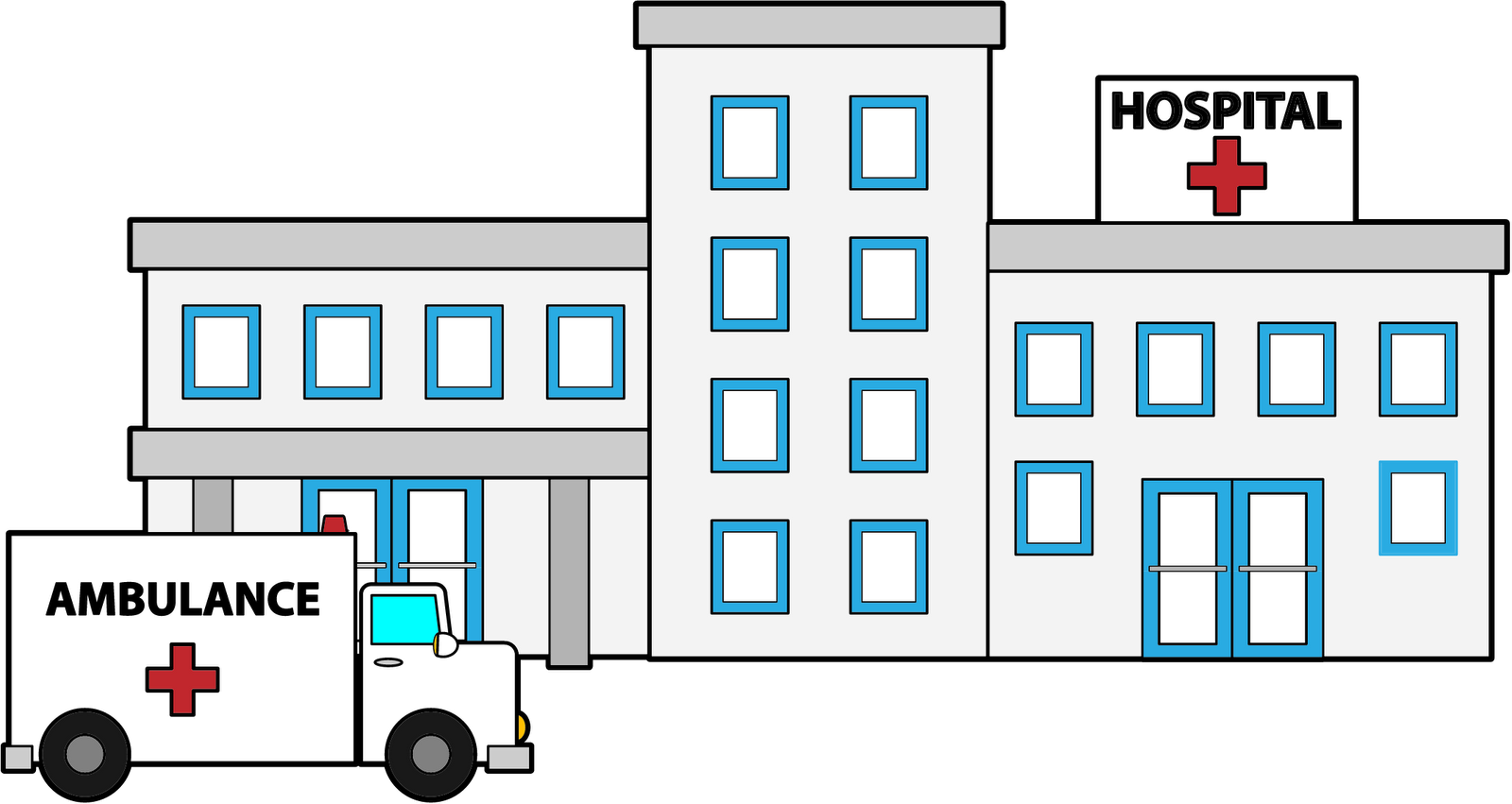 Free Hospital Clipart Black And White, Download Free Clip.