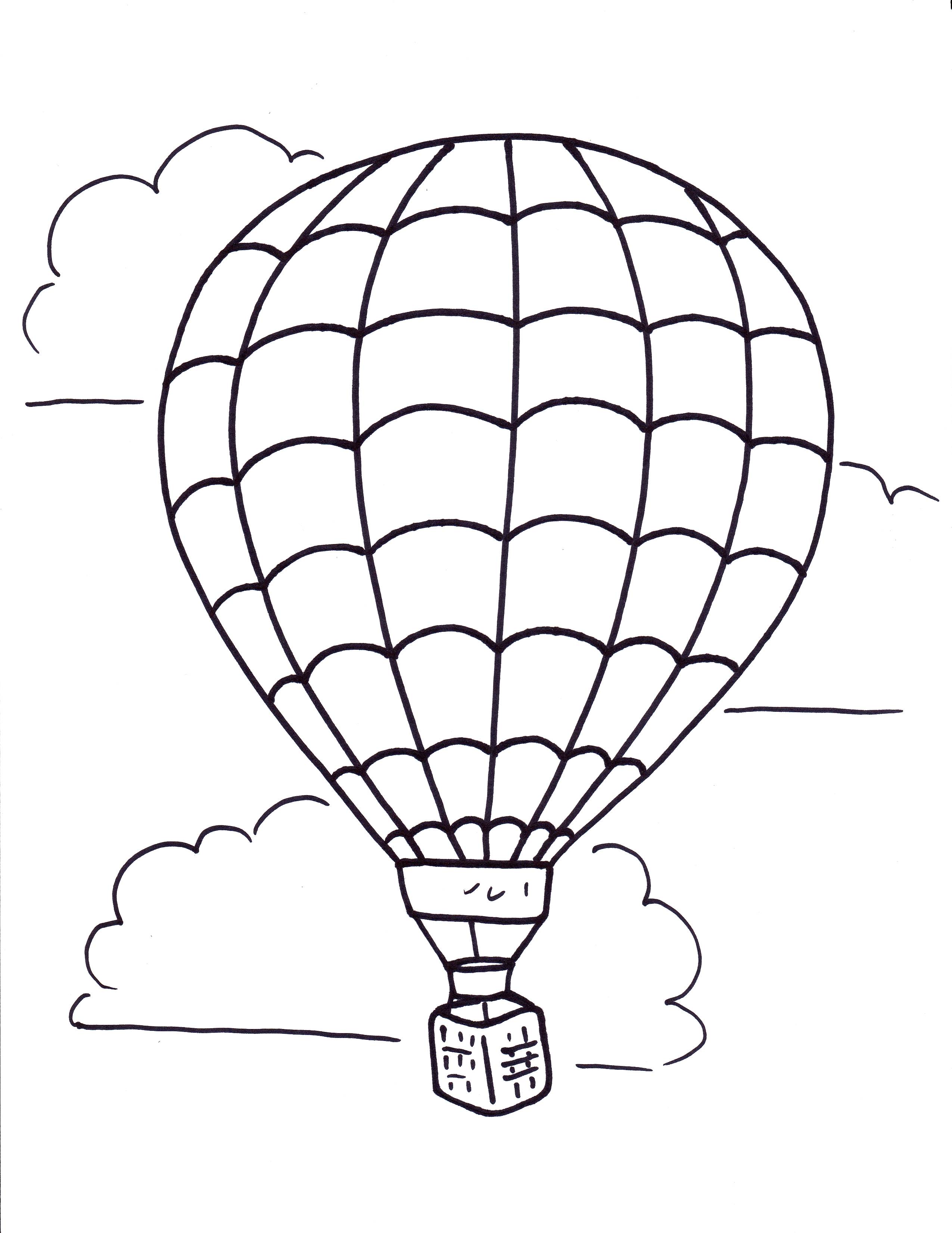 1779 Hot Air Balloon free clipart.