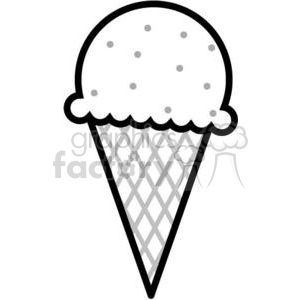 vanilla ice cream cone clipart. Royalty.