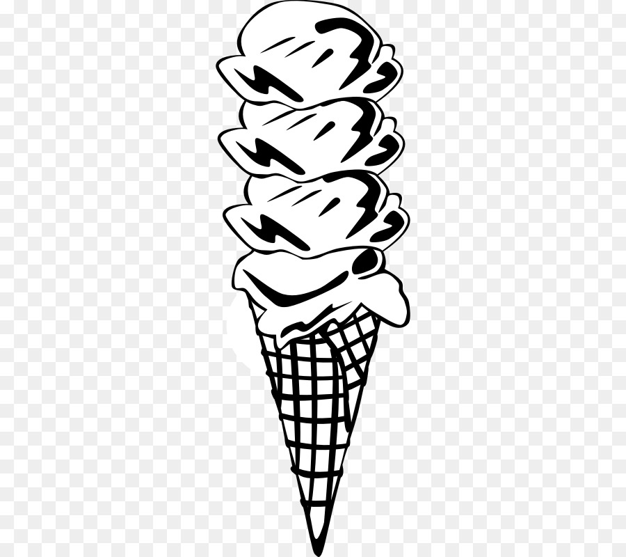 Ice Cream Cone SVG Black And White