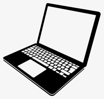 Free Laptop Black And White Clip Art with No Background.