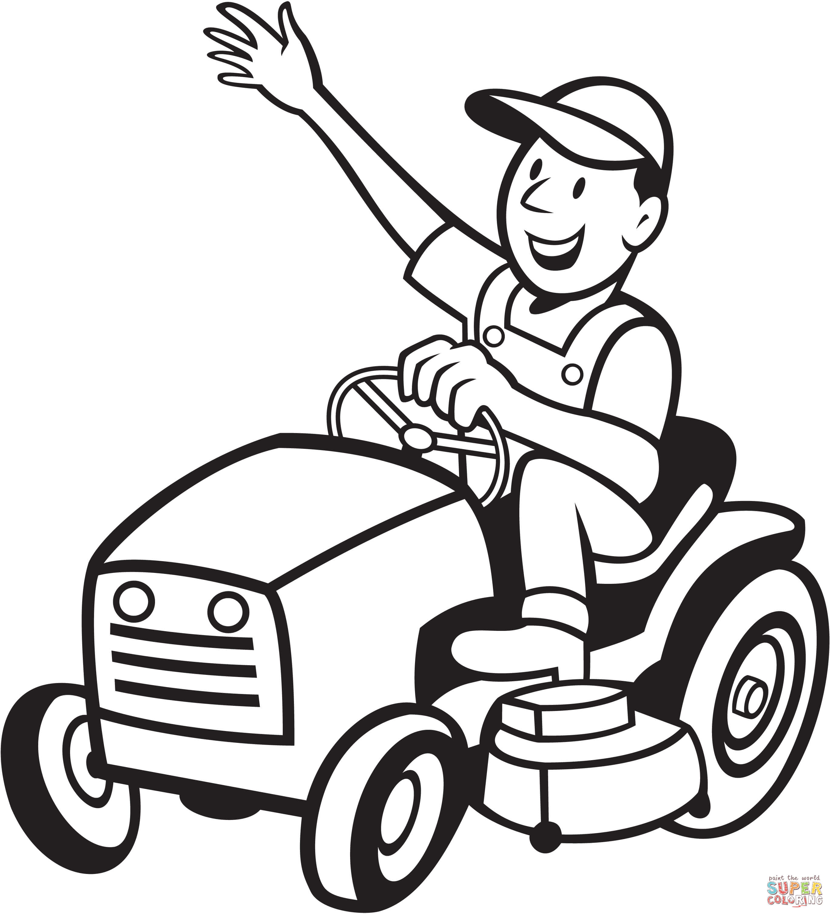 Lawn mower clipart black and white 1 » Clipart Station.