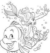 Little mermaid clipart black and white 2 » Clipart Station.