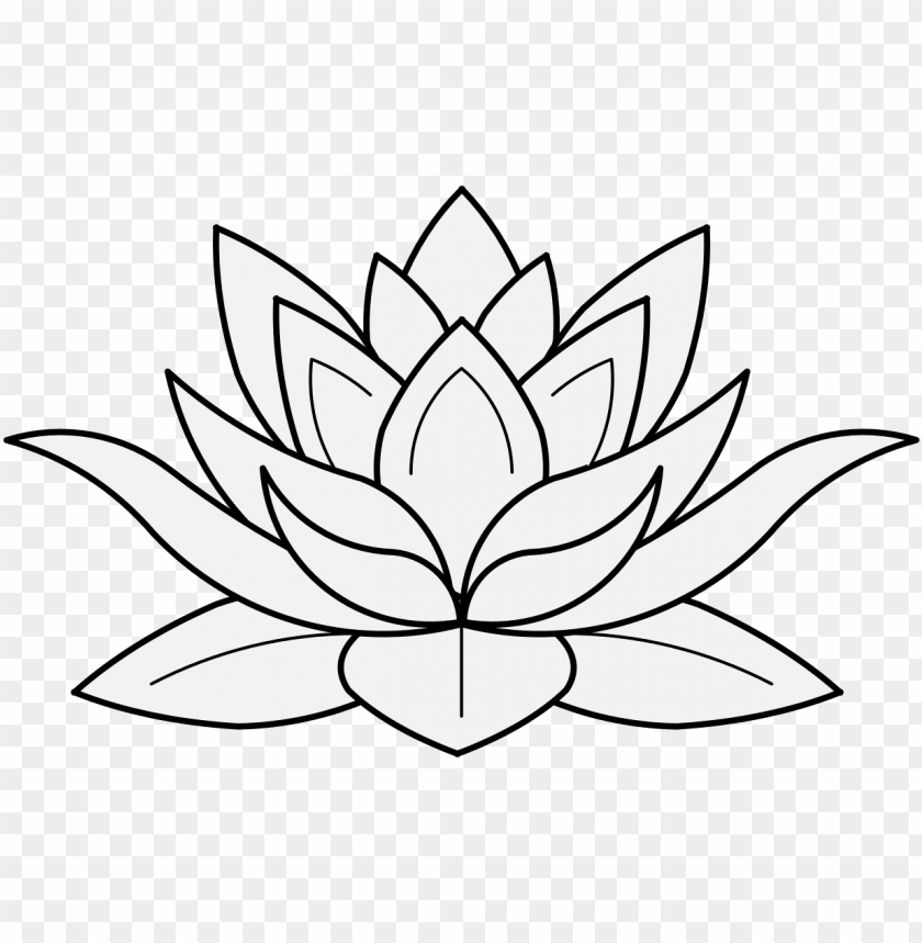 black and white lotus flower clipart 10 free Cliparts | Download images