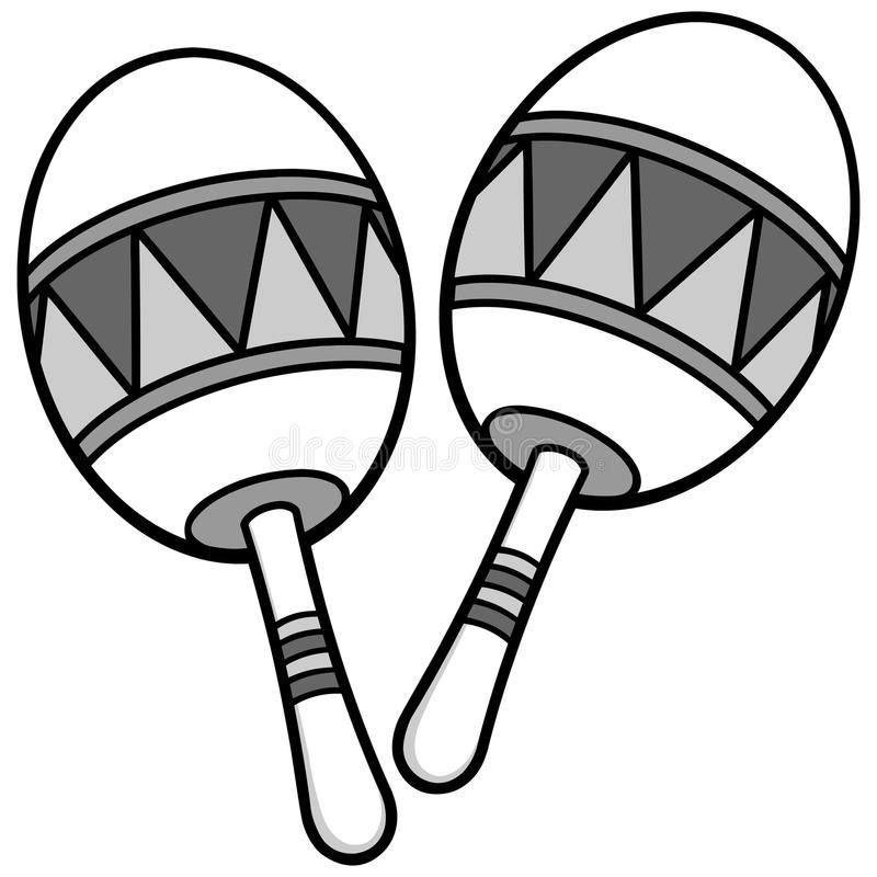 Maracas Musical Instrument Clipart / Rumba Shakers, Maracas, Rattle