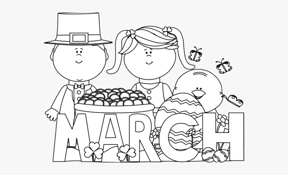 March Clipart Black And White, Cliparts & Cartoons.