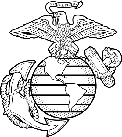 Free Marine Corps Emblem Black And White, Download Free Clip.