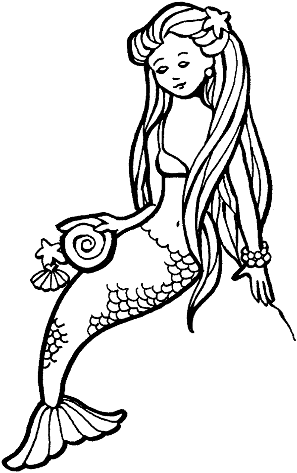Free Black And White Mermaid Clipart, Download Free Clip Art.