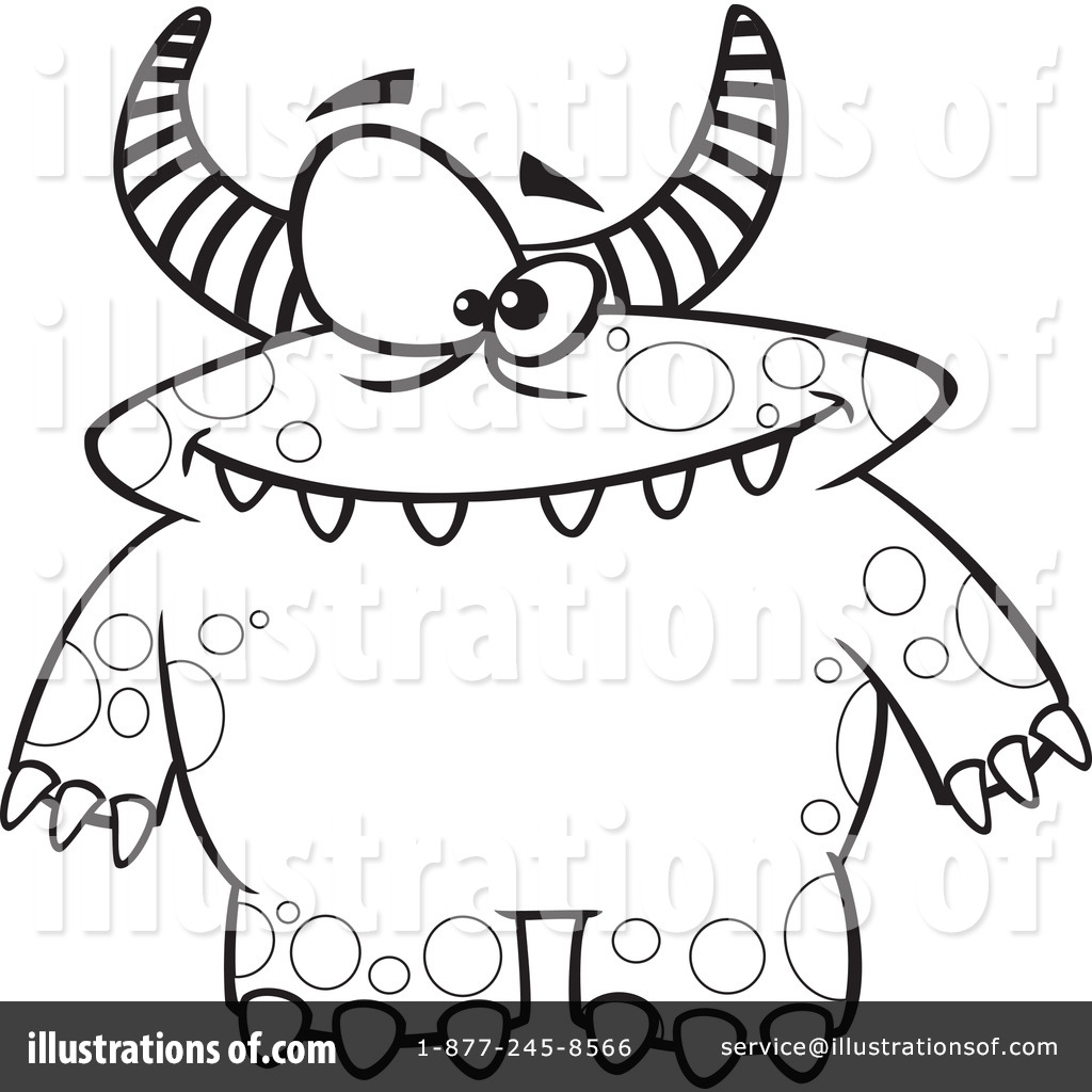 Black And White Monster Clipart & Free Clip Art Images #10000.