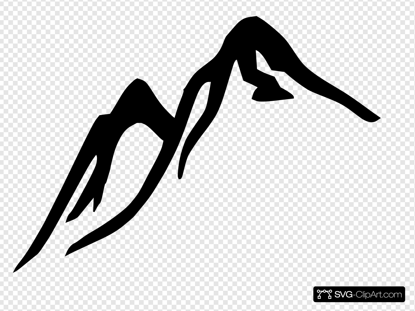 Black+white Mountain Clip art, Icon and SVG.