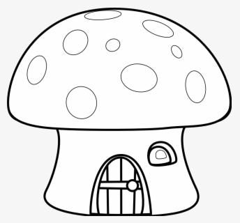 Free Mushroom Black And White Clip Art with No Background.