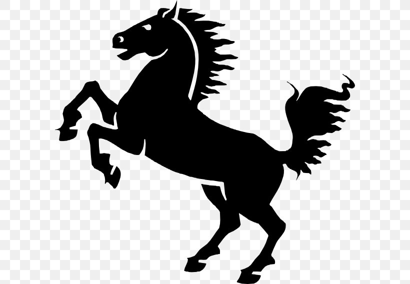 Mustang Black Clip Art, PNG, 600x568px, Horse, Black And.