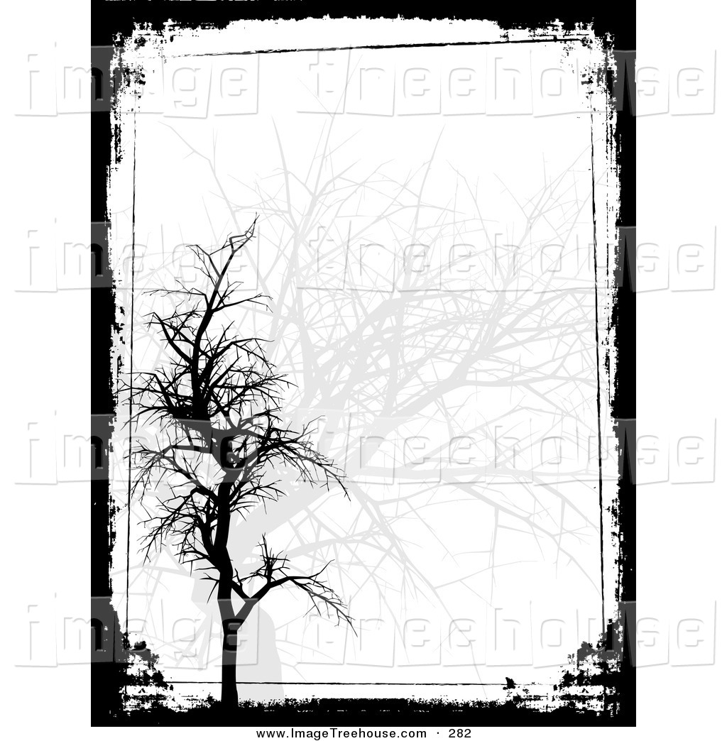 Black and white nature background clipart.