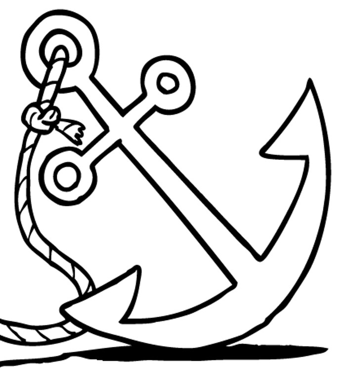 Anchor Black And White Clipart.